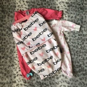 Bebe Baby Swaddle Blanket 0-3 Months & 2 Onesies